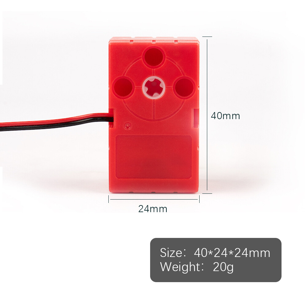 Keyestudio 2KG Rød gearmotor 3,3V til 6V 45 omdrejninger pr. minut