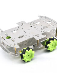 Keyestudio 4WD Mecanumhjul Robot Chassi Kit, dobbeltlag aluminiumkrop, 4 hjul, kreativ uddannelse, gør-det-selv