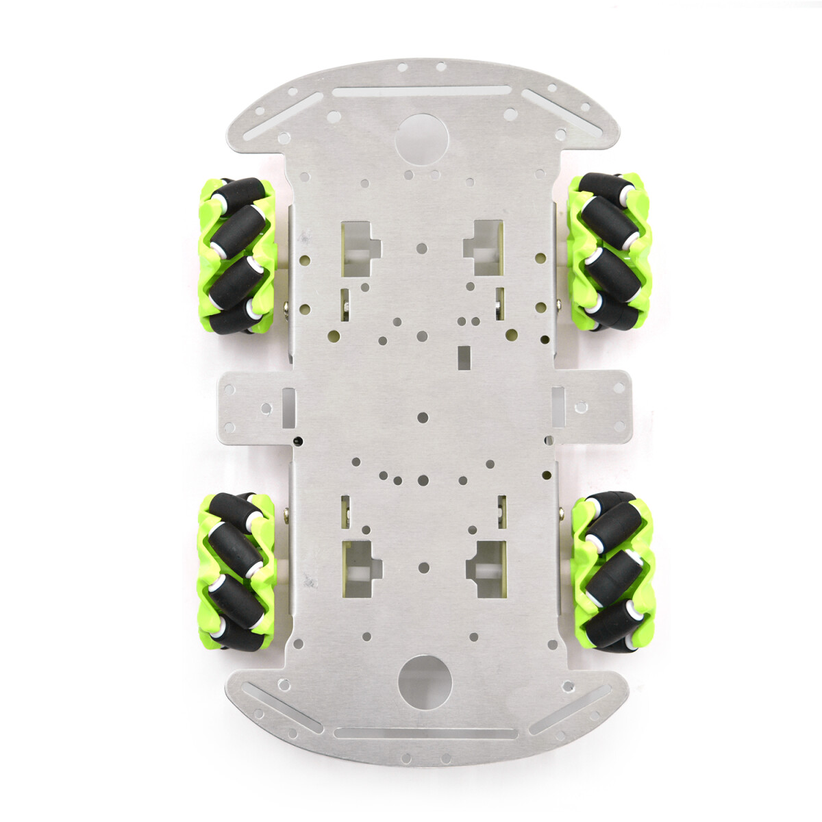 Keyestudio 4WD Mecanumhjul Robot Chassi Kit, dobbeltlag aluminiumkrop, 4 hjul, kreativ uddannelse, gør-det-selv