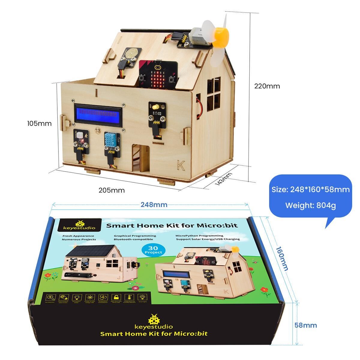 Keyestudio Smart Home Kit med micro:bit Bord