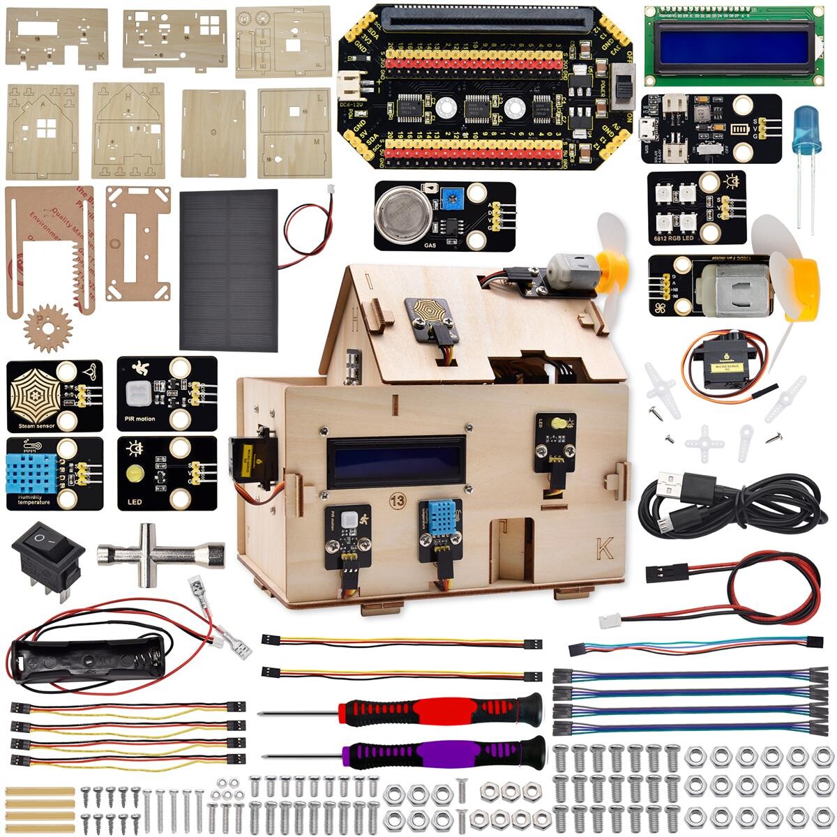 Keyestudio Smart Home Kit uden micro:bit-kort
