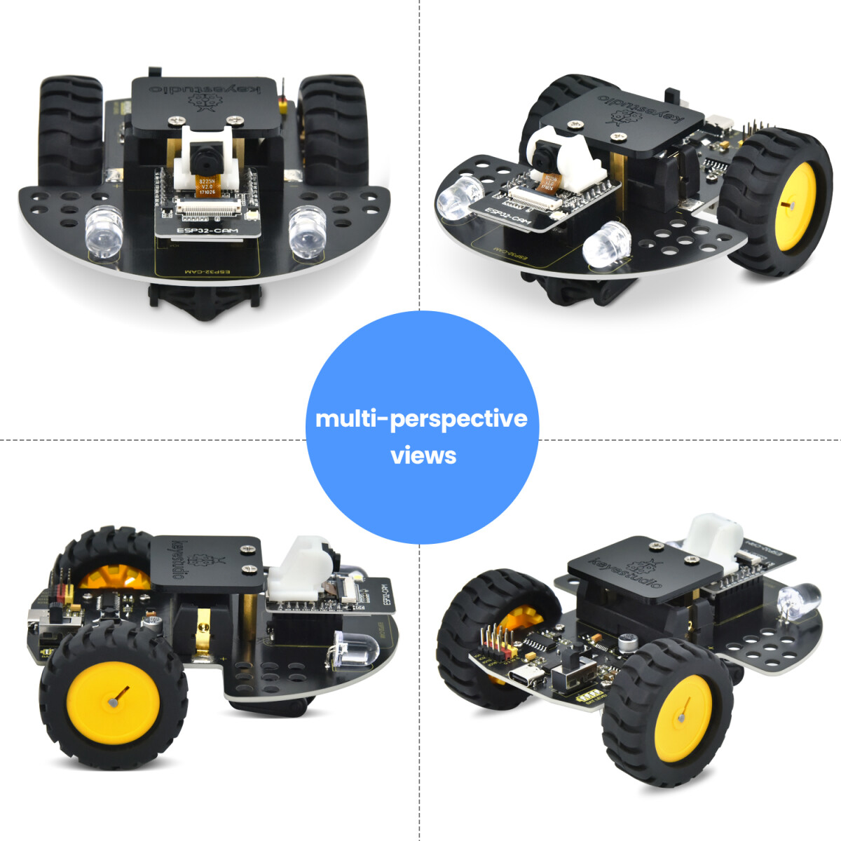 Keyestudio ESP32-CAM Visuelt Smart Car til Arduino Robot Kit