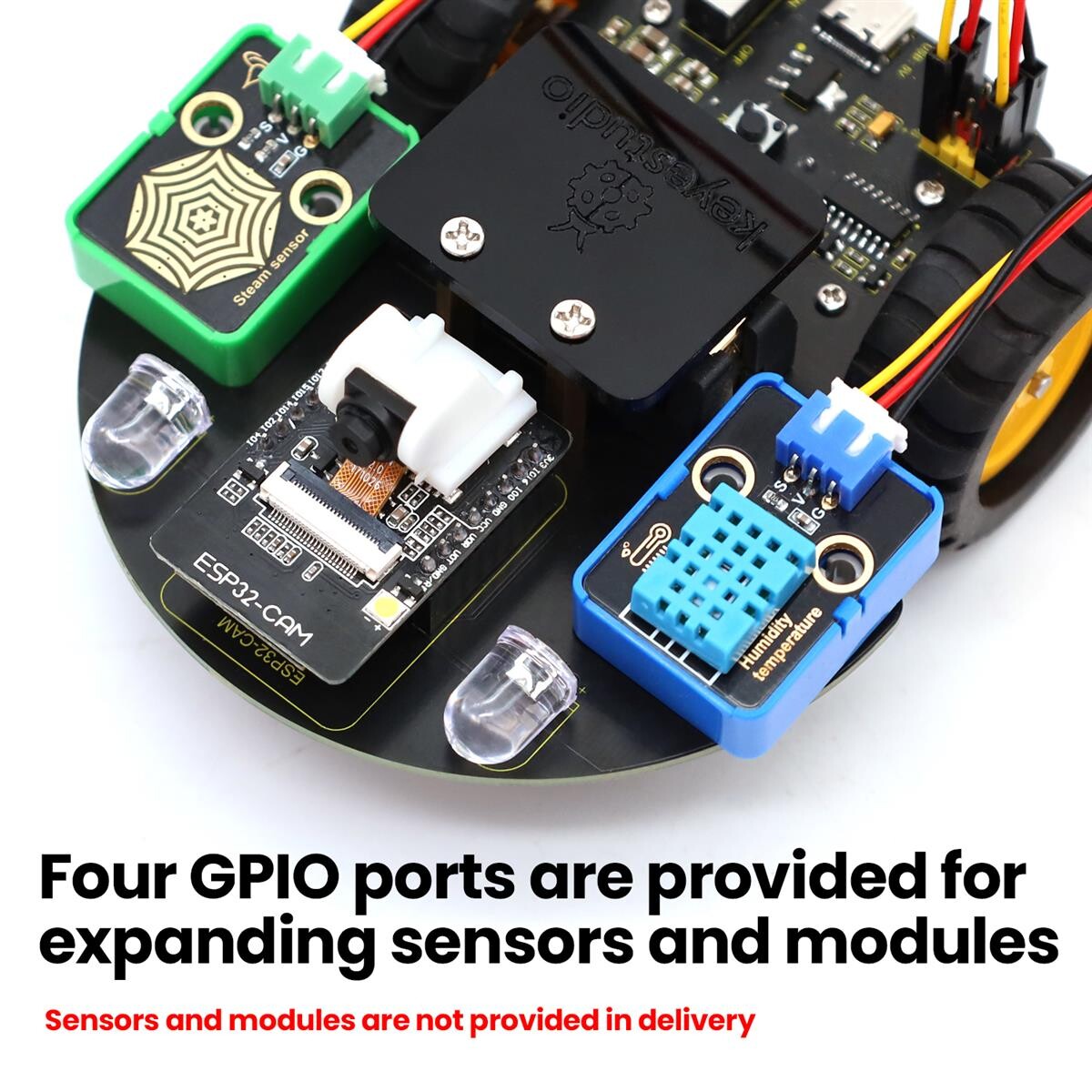 Keyestudio ESP32-CAM Visuelt Smart Car til Arduino Robot Kit
