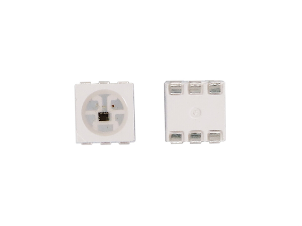 10 x RGB LED med IC SK6813 SMD 5050 6 PINS SK6813HV-09-6P-10
