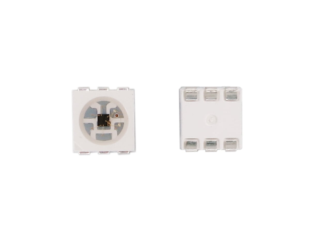 OPSCO 10 x RGB LED med IC SK9826 SMD 5050 6 PINS SK9826-10