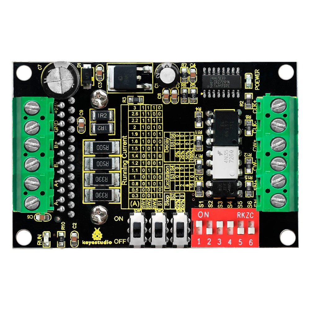 CNC Fræser, enkeltakset, 3A TB6560 Stepmotor, Schrittmotordriverboard