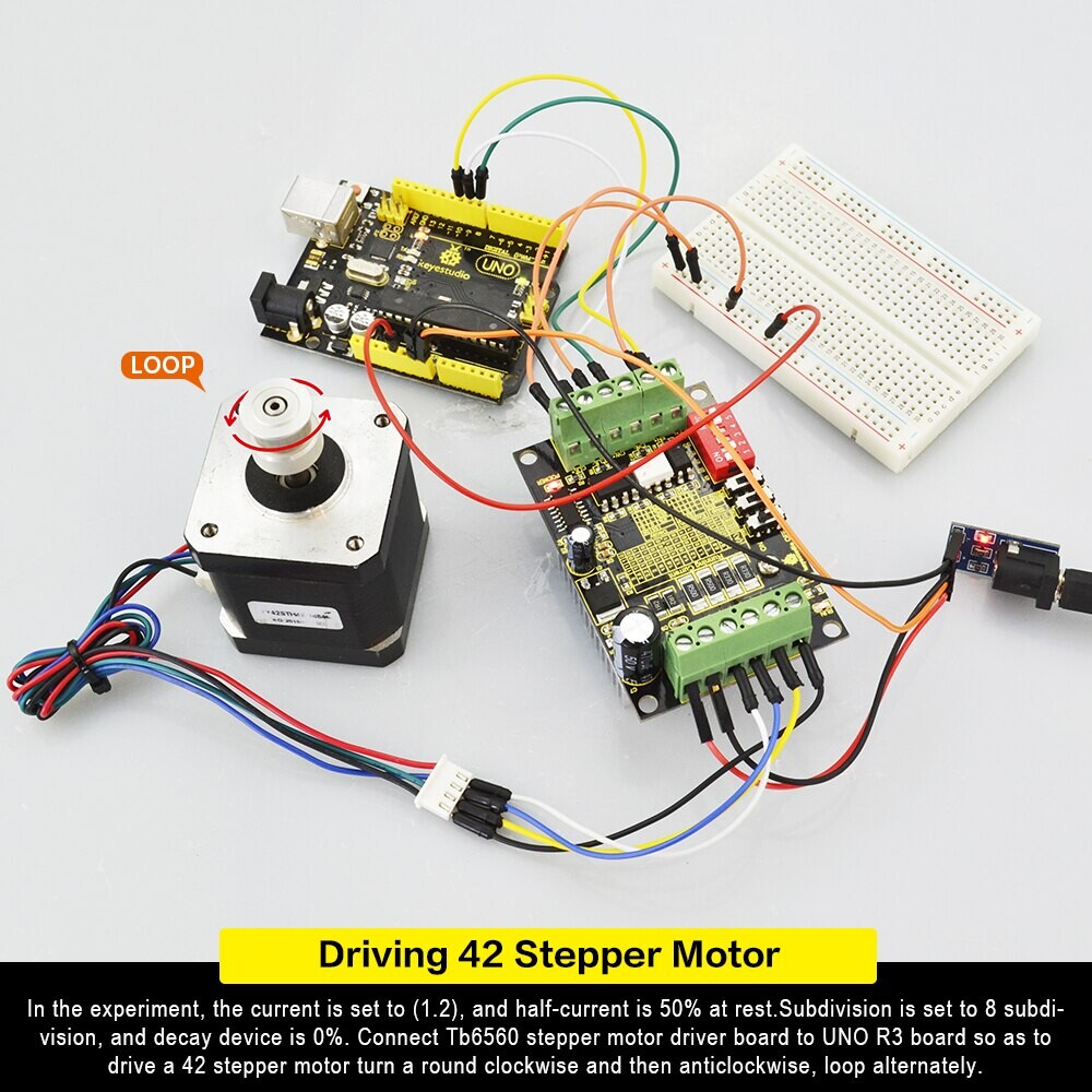 CNC Fræser, enkeltakset, 3A TB6560 Stepmotor, Schrittmotordriverboard
