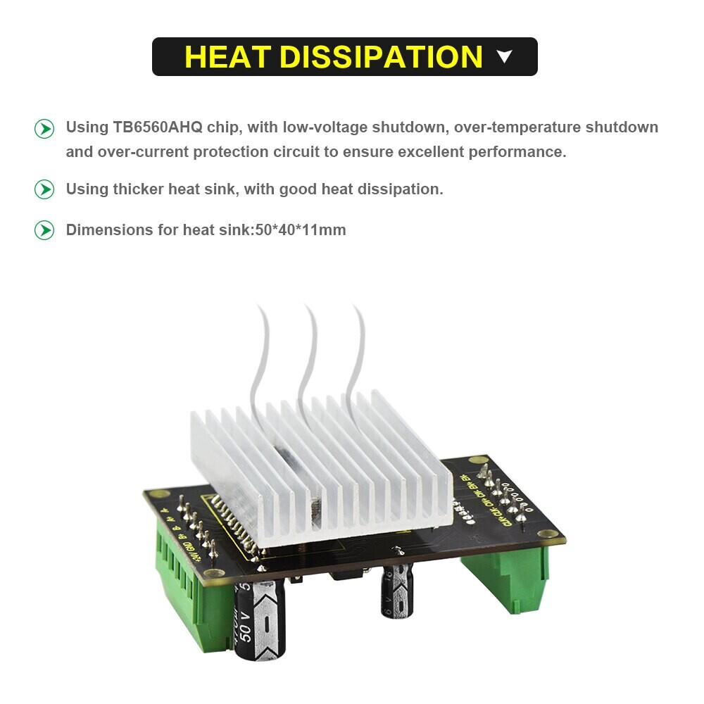 CNC Fræser, enkeltakset, 3A TB6560 Stepmotor, Schrittmotordriverboard