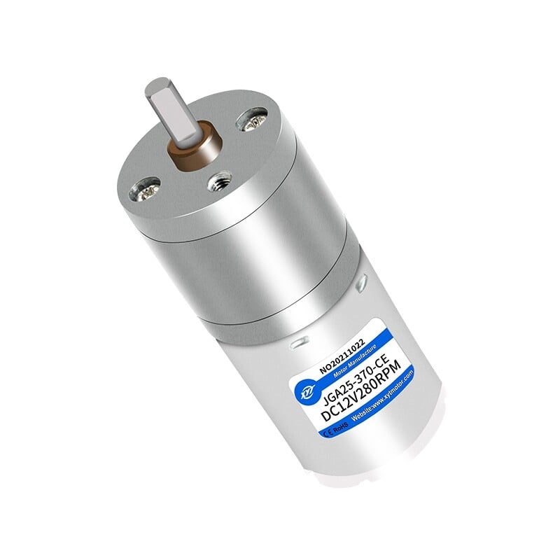 XYT 12V Mini DC Motor, Gleichstrom Getriebemotor, JGA25-370 Stirnradgetriebemotor, 620rpm