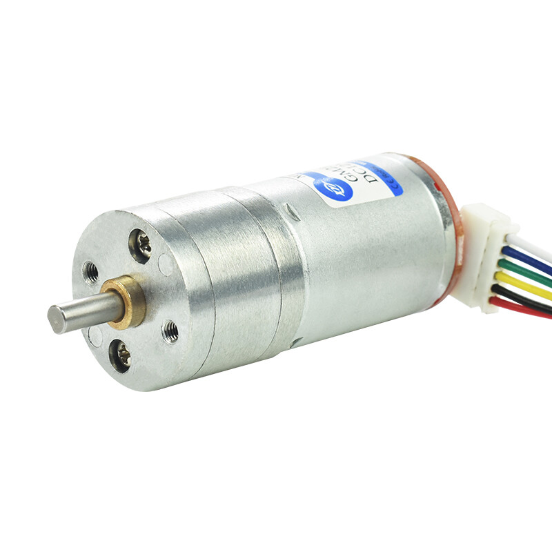 XYT 6V Mini DC Motor, Gleichstrom Getriebemotor, JGA25-370 Stirnradgetriebemotor, 170rpm med Encoder