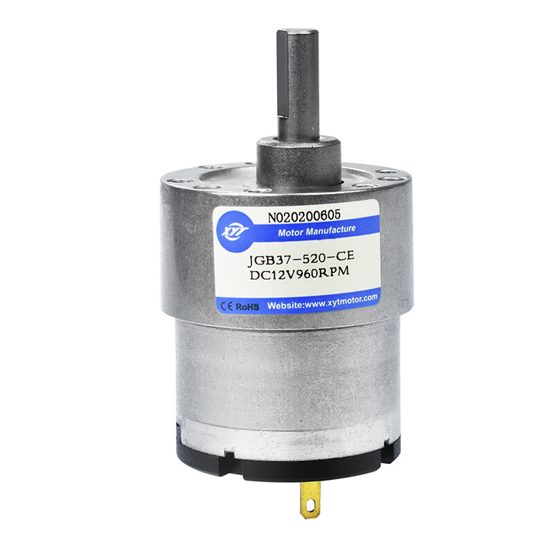 XYT 12V Mini DC Motor, Gleichstrom Getriebemotor, JGB37-520 Stirnradgetriebemotor, 66rpm