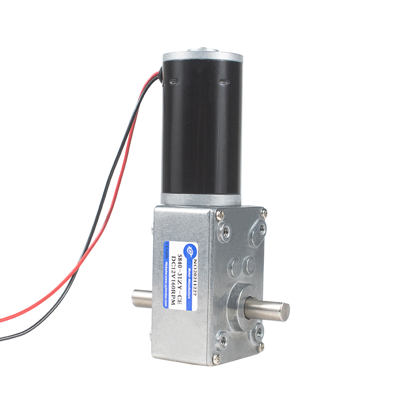 XYT 12V DC Motor, Gleichstromgetriebemotor, 5840-31ZY, Schneckengetriebemotor, 80rpm med dobbelt udgangsakse.