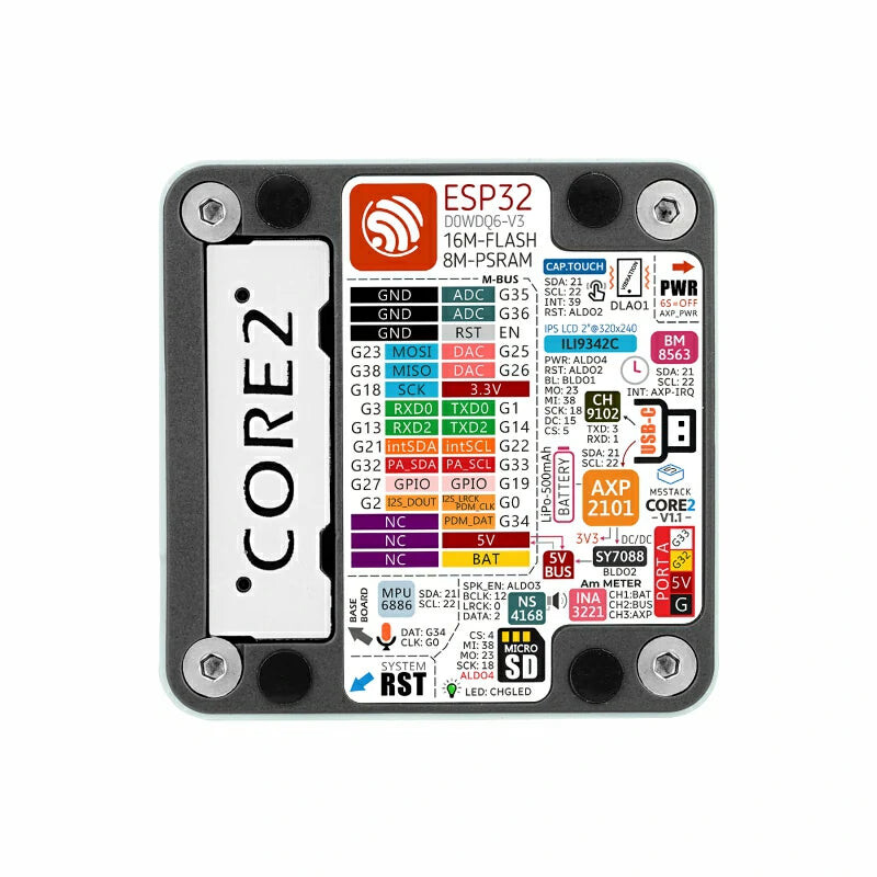 M5Stack Core2 ESP32 IoT Udviklingskasse V1.1