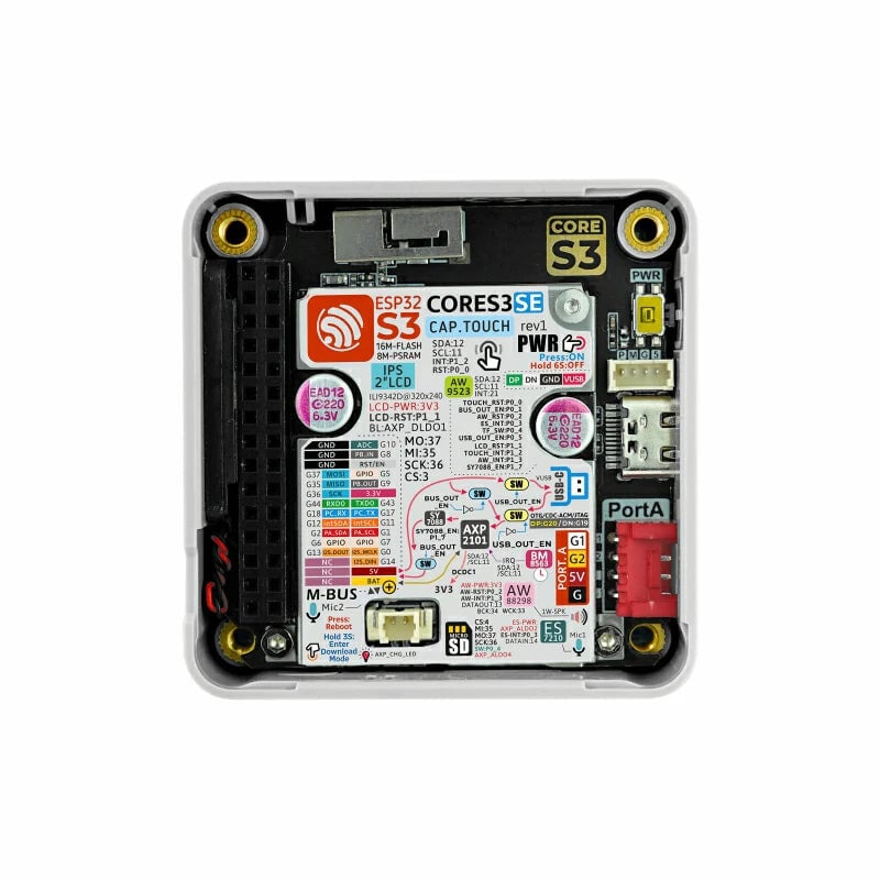 M5Stack CoreS3 SE IoT-controller uden batteri, underside