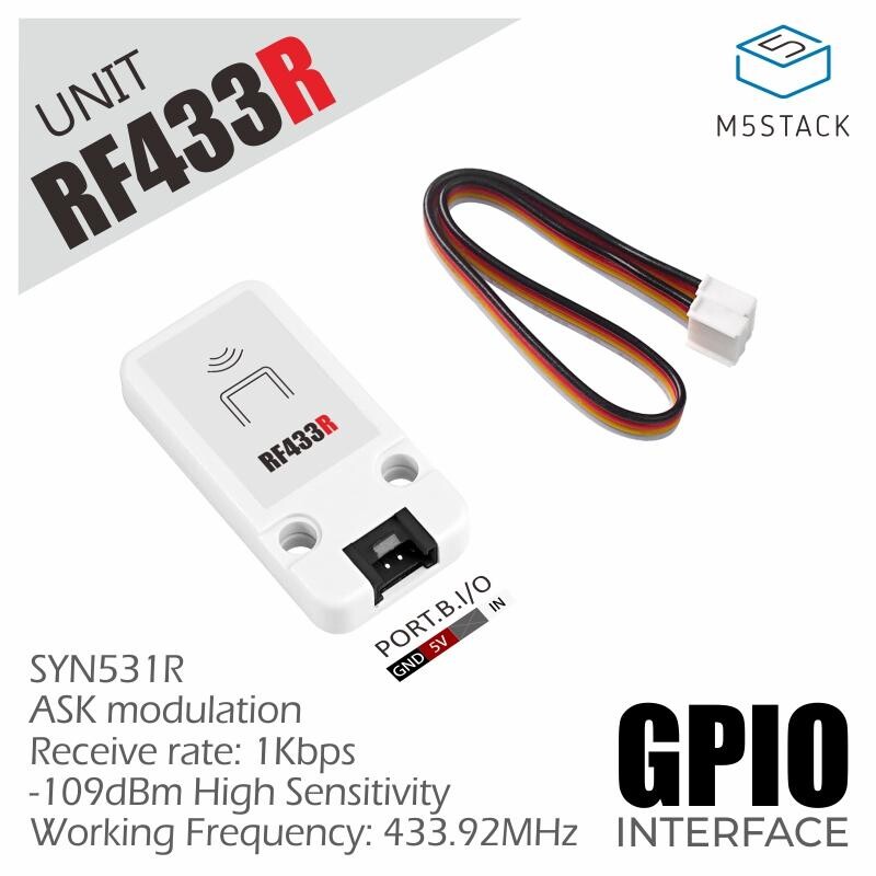 M5Stack RF UNIT 433MHz Sender (SYN513R) Indbygget PCB antenne
