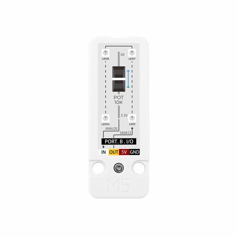 M5Stack Fader Unit med B10K potentiometer SK6812 RGB LED Grove