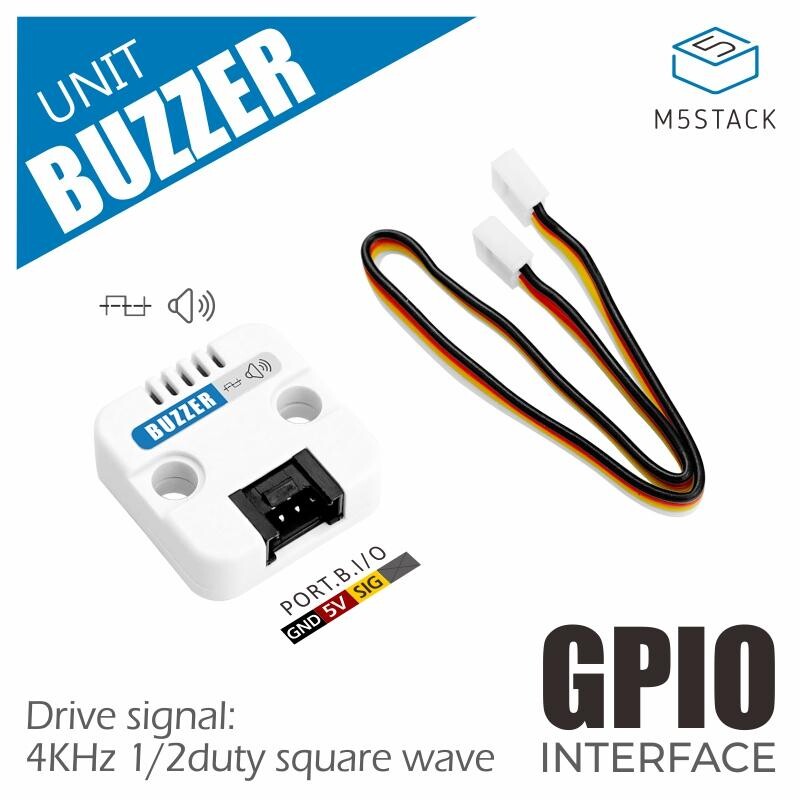 M5Stack Passiv Buzzer Enhed 4KHz Signal op til 72dB inden for 10cm afstand