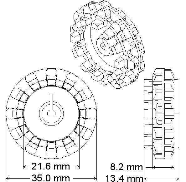 Pololu hjul 42x19mm Par til Micro Metal Gearmotorer 1090