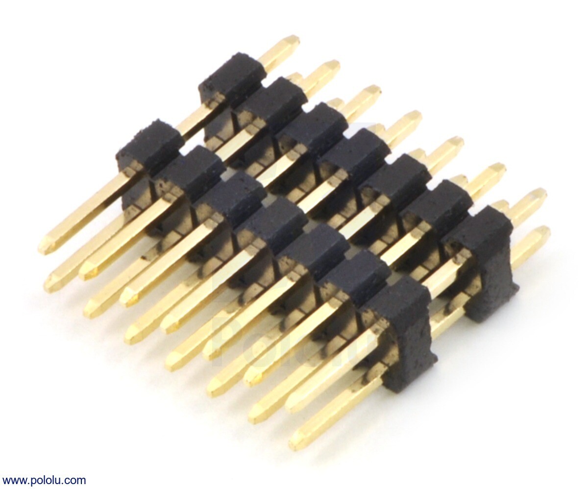 Pololu 0,100" (2,54 mm) Forstærget hanheader: 2x7-stifts, 17,1 mm 1113