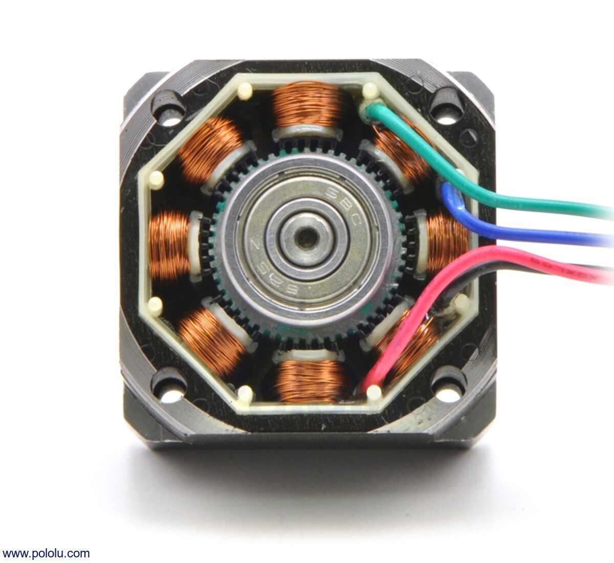 Pololu Stepmotor NEMA 17 Unipolær Bi-polær 200 Trin/Omdrejning 42x48mm 4V 1,2A/Fase 1200