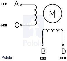 Pololu Stepmotor NEMA 14 Bi-polær 200 Trin/Omdrejning 35x36mm 2,7V 1A/Fase 1209
