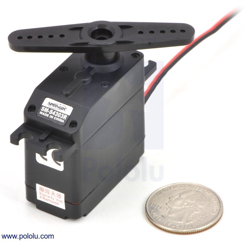 Pololu SpringRC SM-S4303R Kontinuert drevende servomotor 54RPM @ 6V 1248
