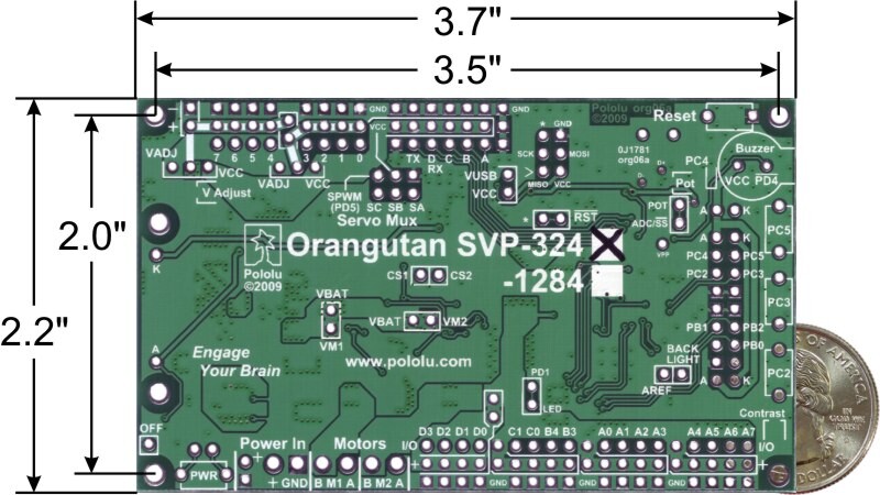 Pololu Orangutan SVP-324 Robot Controller (monteret) 1325