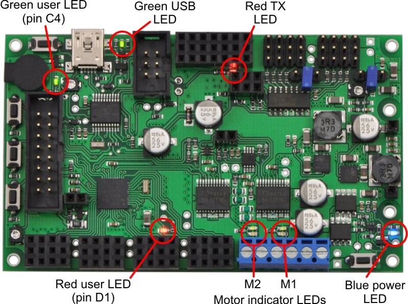 Pololu Orangutan SVP-324 Robot Controller (monteret) 1325