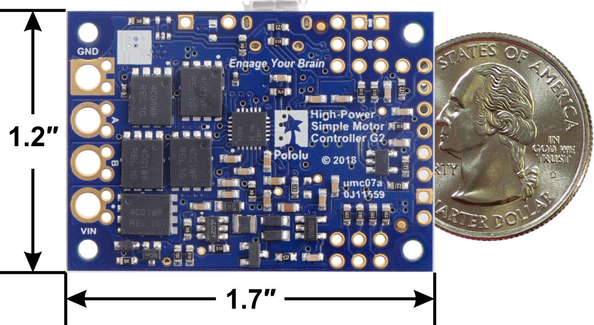 Pololu High-Power Simple Motor Controller G2 18V 25A 1366