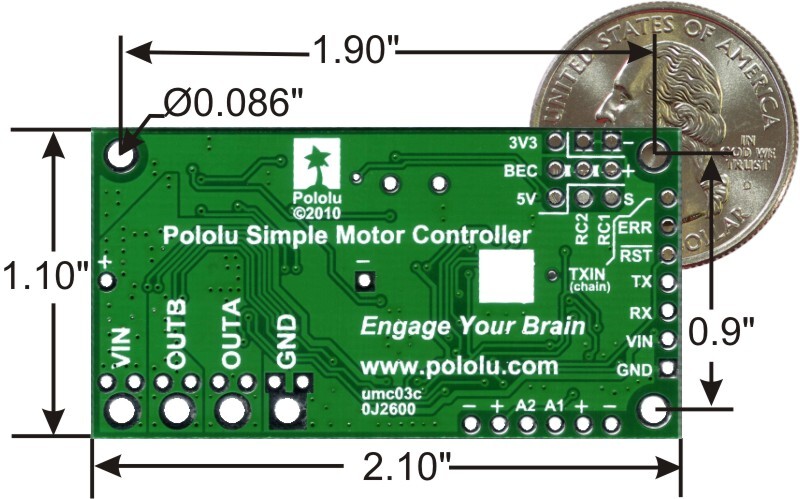 Pololu Simple Motor Controller 18V 7 for børstede DC-motorer 1373