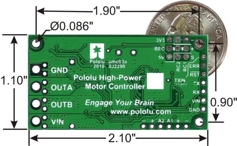 Pololu Simple High-Power Motor Controller 18V15 (Fuldstændigt samlet) 1376
