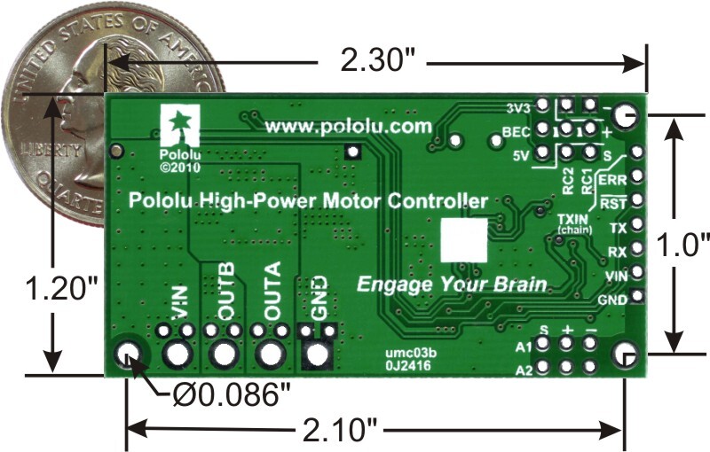 Pololu Simple High-Power Motor Controller 18V15 (Fuldstændigt samlet) 1376