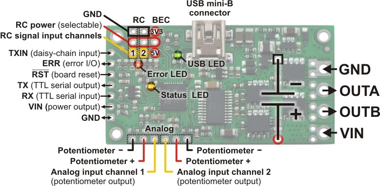 Pololu Simple High-Power Motor Controller 18V15 (Fuldstændigt samlet) 1376