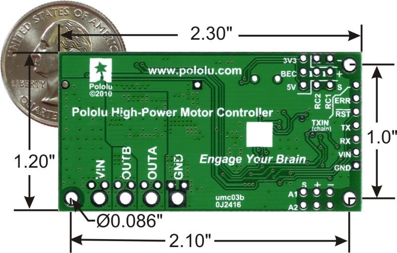 Pololu Simple High-Power Motor Controller 24V23 1383