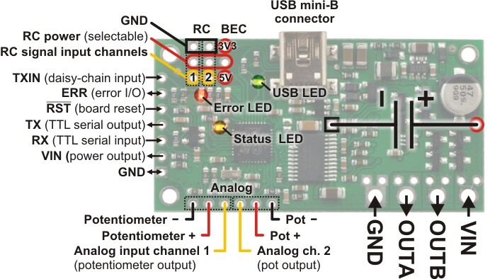 Pololu Simple High-Power Motor Controller 24V23 1383
