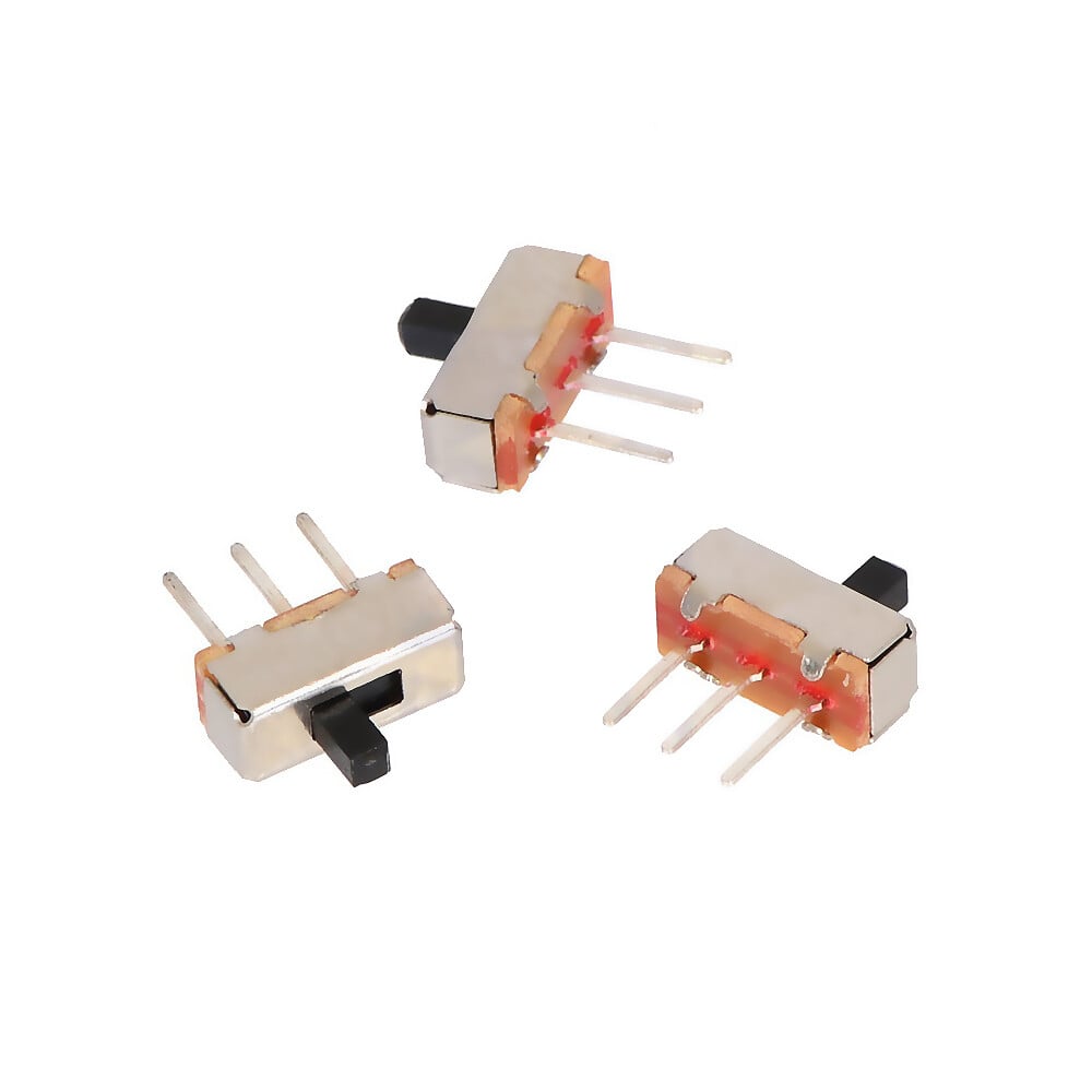 Mini vippekontakt: 3-ben, SPDT, 0.3A (3-pakke) 300mA @50VDC
