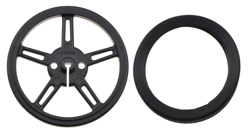 Pololu Plastikhjul 60x8mm Par Sort til Micro Metal Gearmotorer 1420