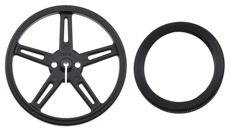 Pololu Plastikhjul 70x8mm Par Rød til Micro Metal Gearmotorer 1426
