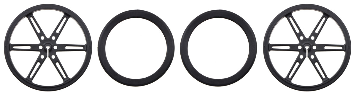 Pololu hjul 80x10mm Par Sort til Micro Metal Gearmotorer 1430