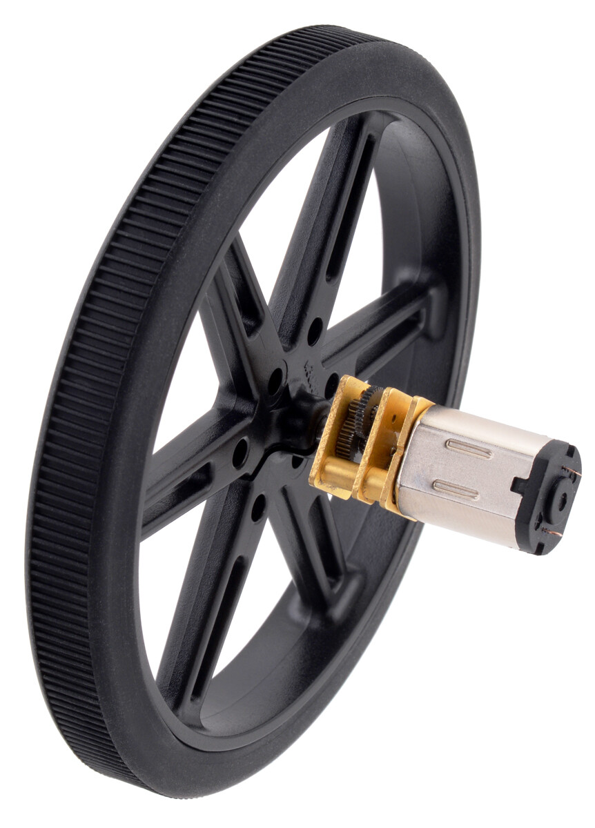 Pololu hjul 80x10mm Par Sort til Micro Metal Gearmotorer 1430