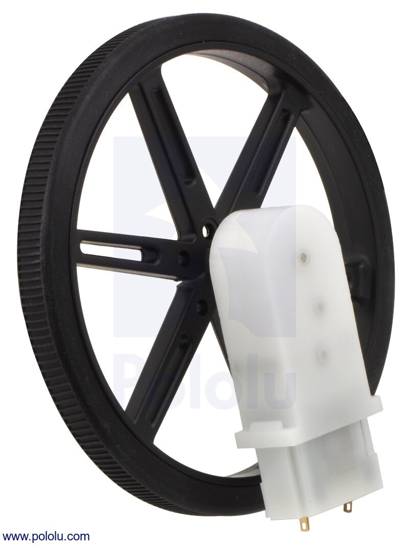 Pololu Hjul 90x10mm Par Gul til Micro Metal Gearmotorer 1437