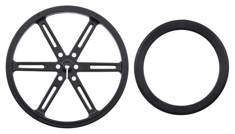 Pololu hjul 90x10mm Par Blåt til Micro Metal Gearmotorer 1438