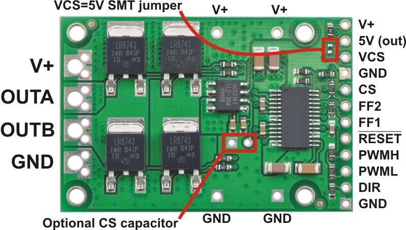 Pololu High-Power Motor Driver 18V 25A CS 1455