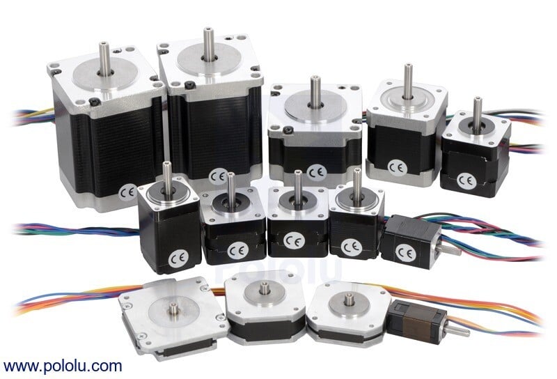 Pololu Stepmotor NEMA 23 Unipolær Bi-polær 200 Trin/Omdrejning 57x56mm 7,4V 1A/Fase 1472