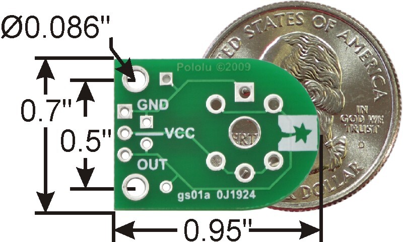 Pololu Carrier for MQ Gas Sensors (Kun printplade) 1479