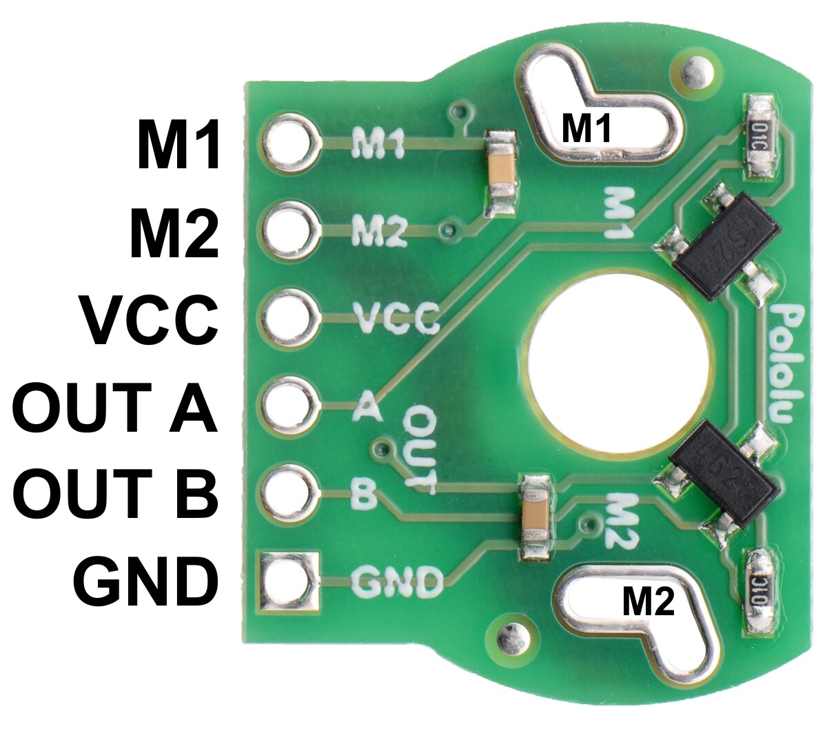 Pololu Magnetisk encoder-sæt til Mini Plastic Gearmotorer 12 CPR 2,7-18V 1523
