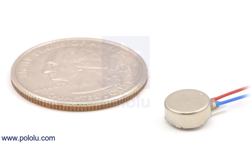 Pololu Vibrationmotor uden aksel, 8x3,4 mm vibrationsamplitude 0,75g, 1637