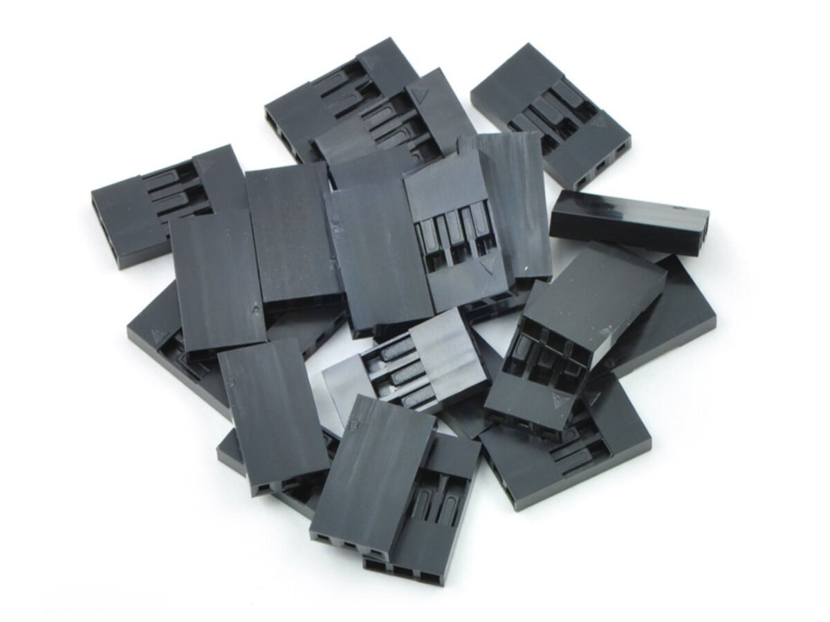 0,1" (2,54 mm) Crimp Connector Hus: 1x3-Pin 25-pak til præ-crimmede terminaler