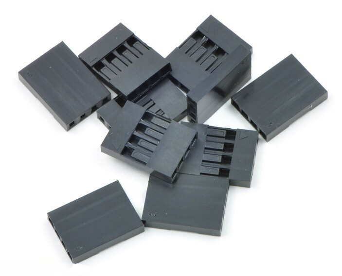 0,1" (2,54 mm) Crimp Connector Hus: 1x4-Pin 10-pak til præcrimede terminaler