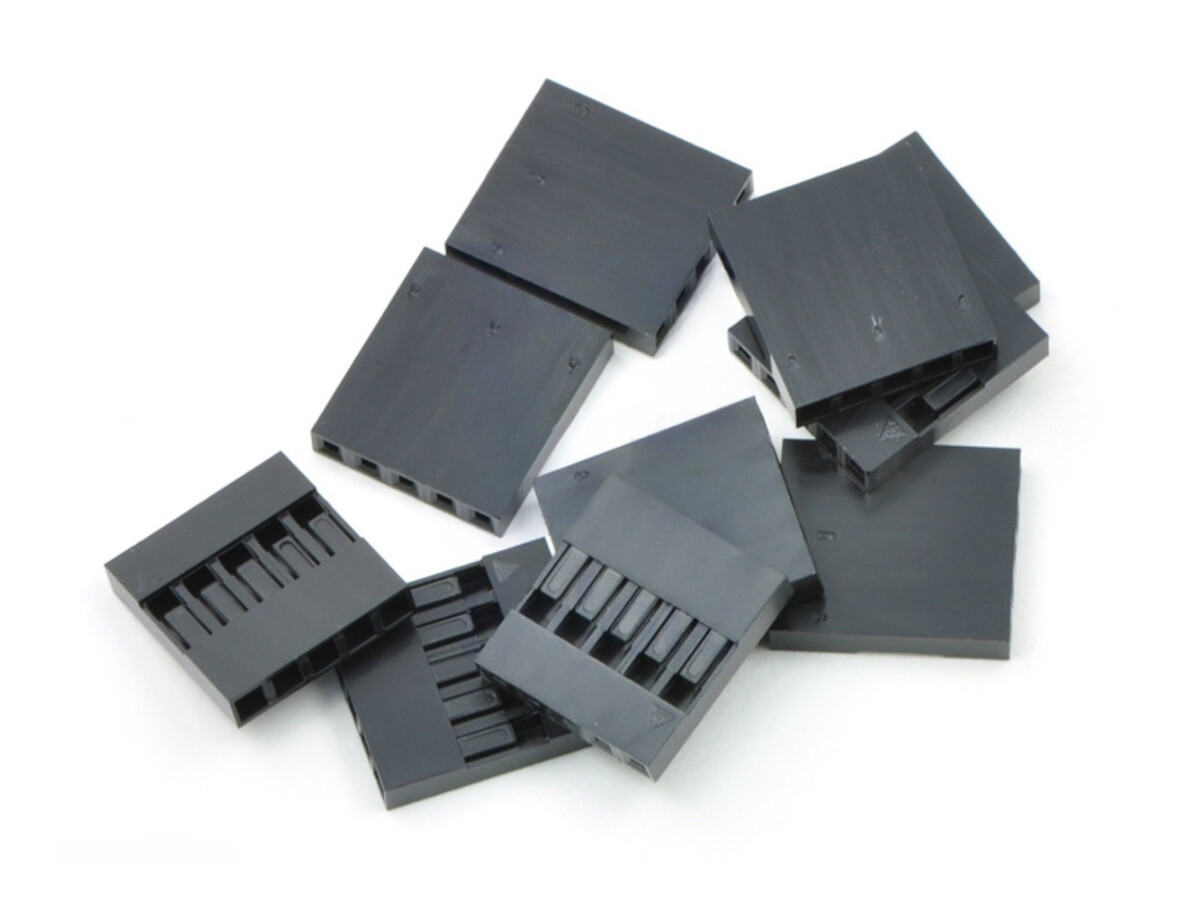 0,1" (2,54 mm) Crimp Connector Hus: 1x5-Pin 10-pak